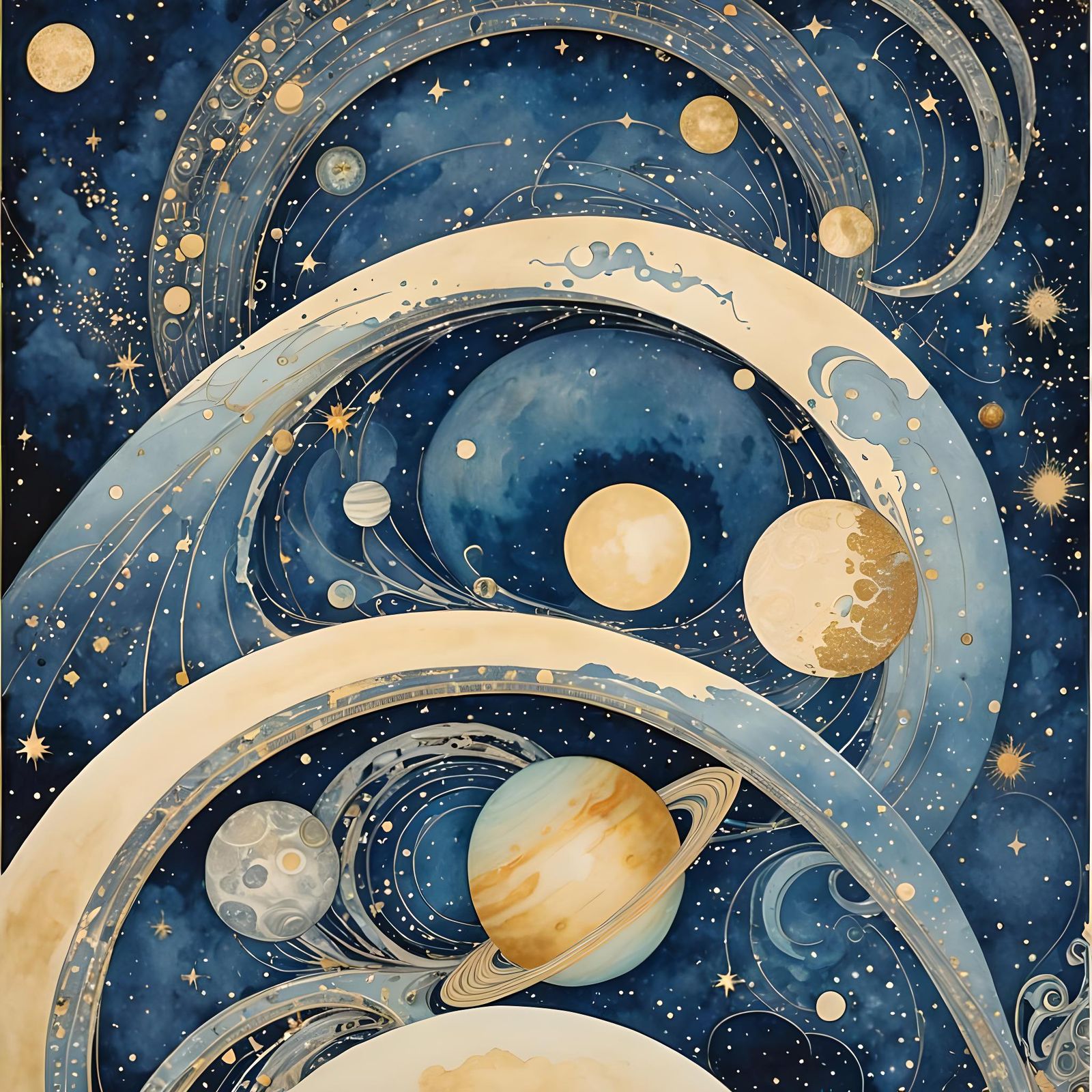 Radiant Space: Planets and Stars in Deep Blue