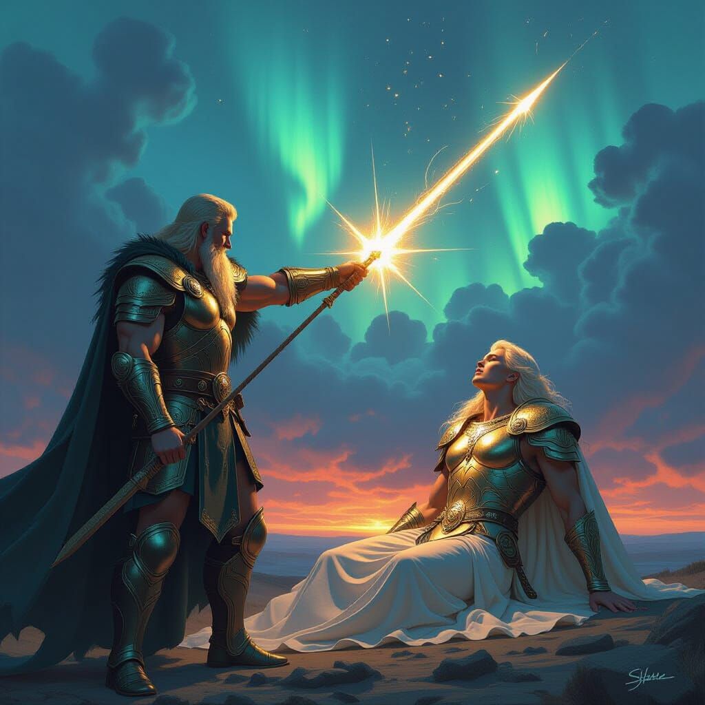 Tragic Norse God Baldr Hit by Arrow