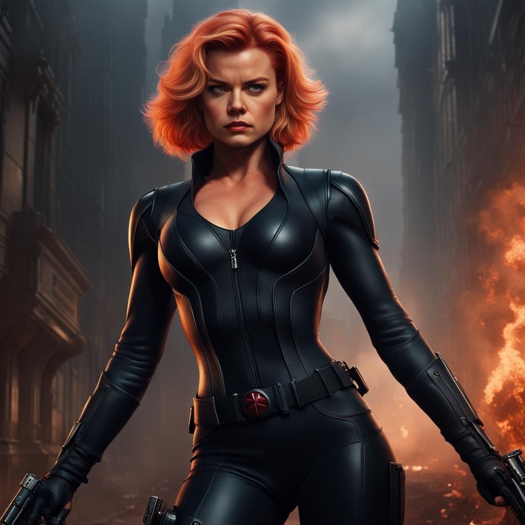 Black Widow as Detailed Matte Painting
