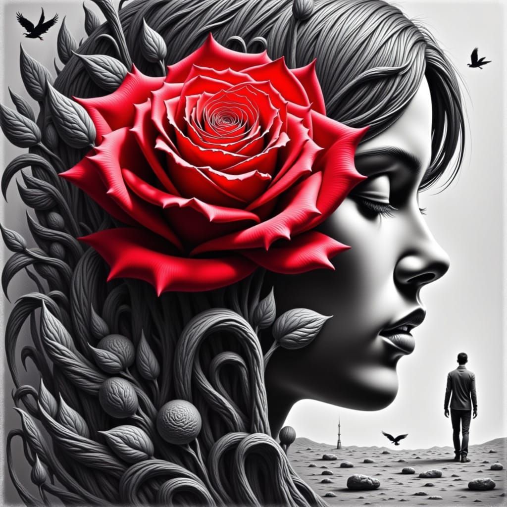 Surreal Dreamscape Oil Painting With Organicpunk Elements