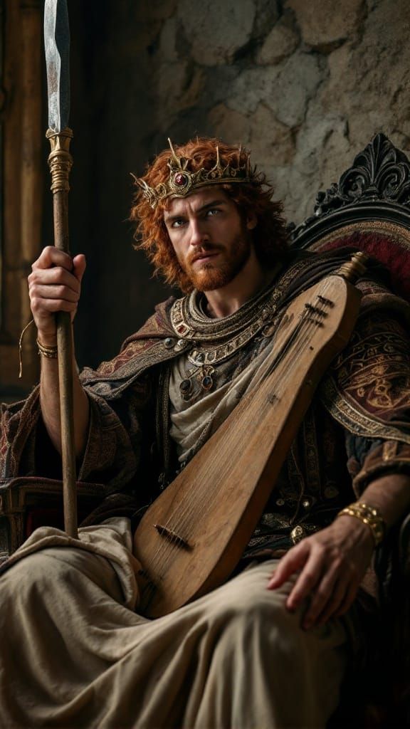 Ancient King Shaul Finds Refuge, as Youthful David Plays On