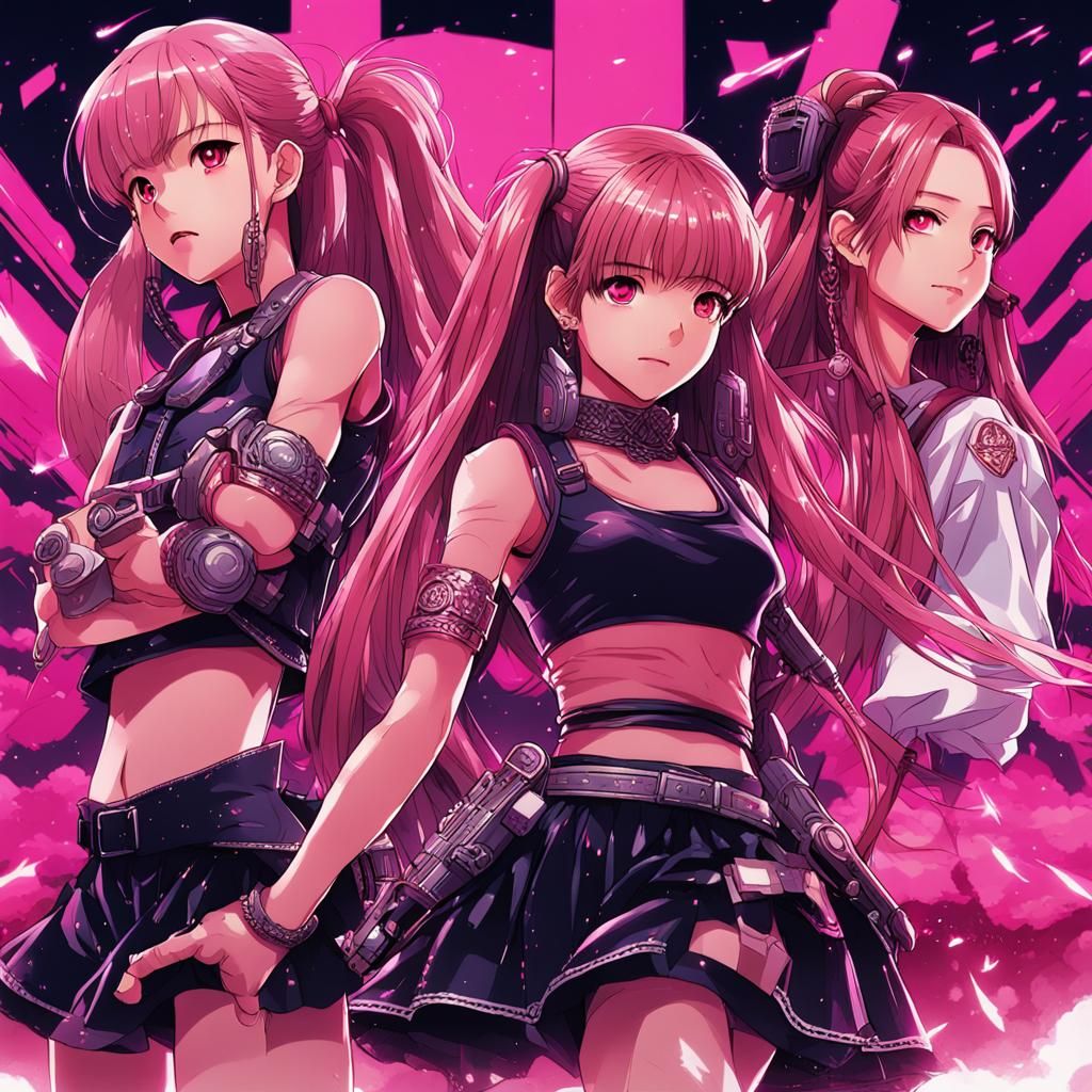 Blackpink Boombayah: Manga Scan in Studio Trigger Anime Styl...