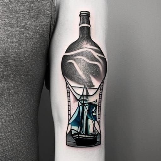 Pirate Ship in a Bottle