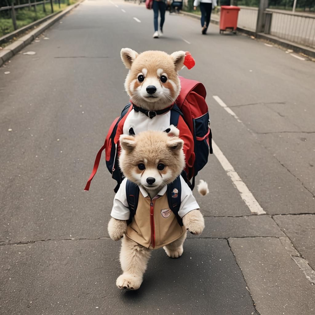 Cute Animal Attends School