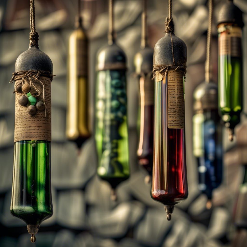 Hyperrealistic Wine Bottle Wind Chime