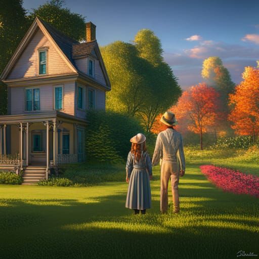 Anne of Green Gables Art Nouveau Illustration