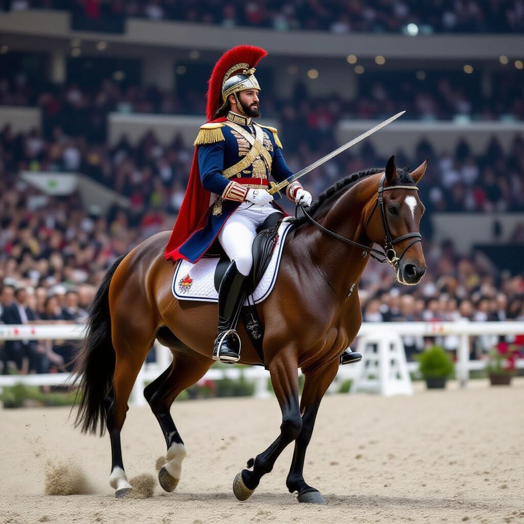 Knight with Large Sword on Horse
