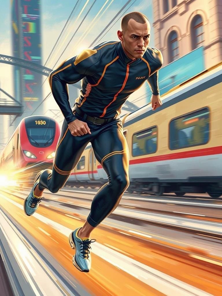 Futuristic Speedster Outpaces Bullet Train