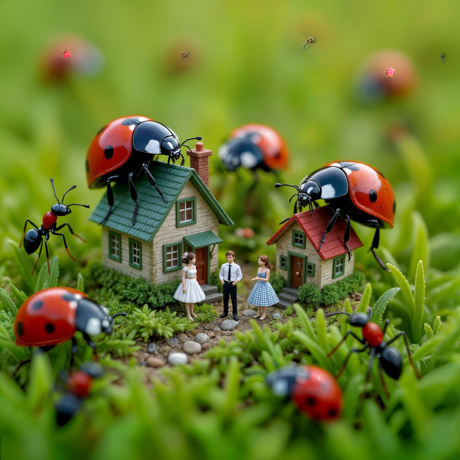 Macro Village: Microscopic Life in Backyard Grass