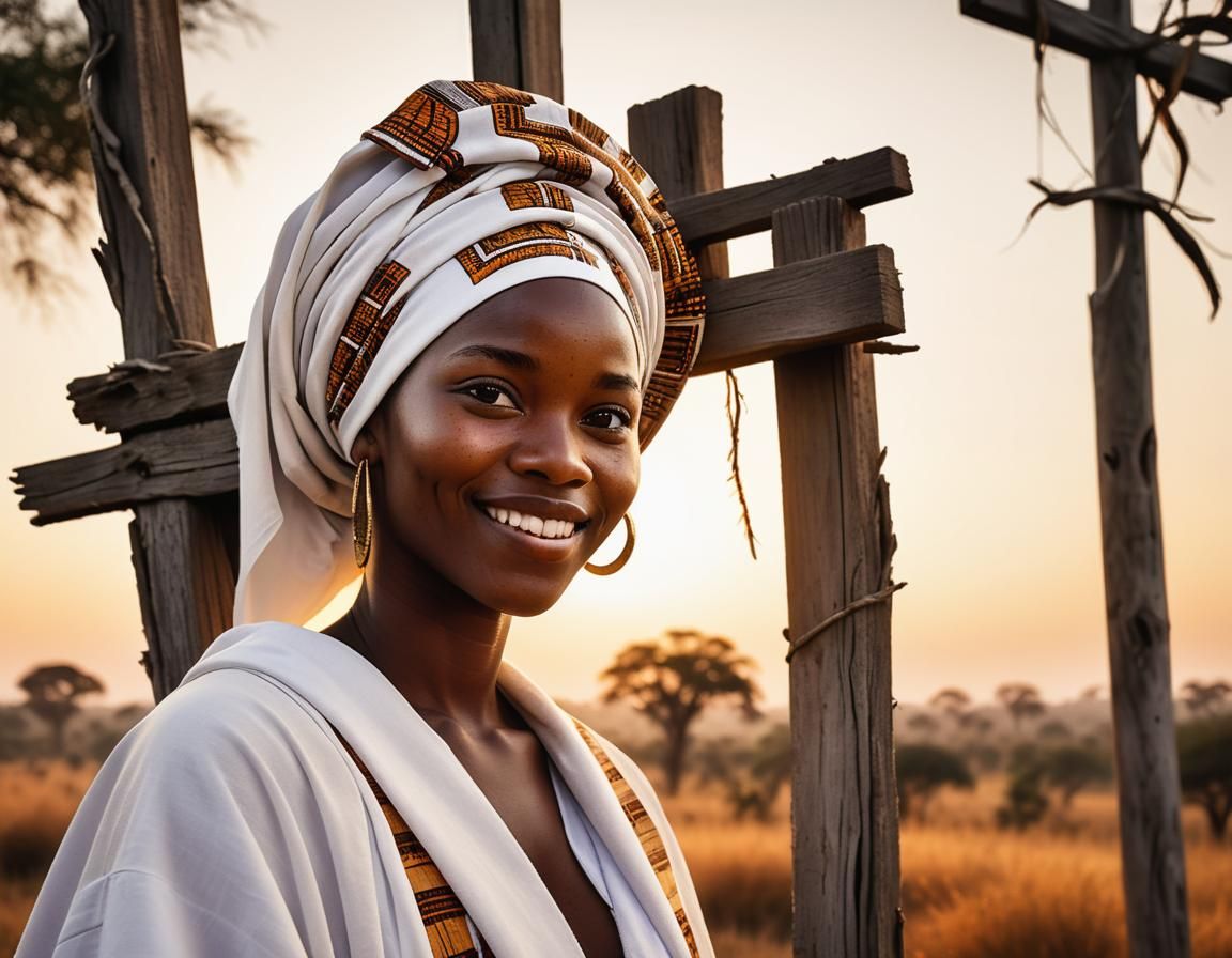 Inspirational Gospel Art: African Woman at the Cross