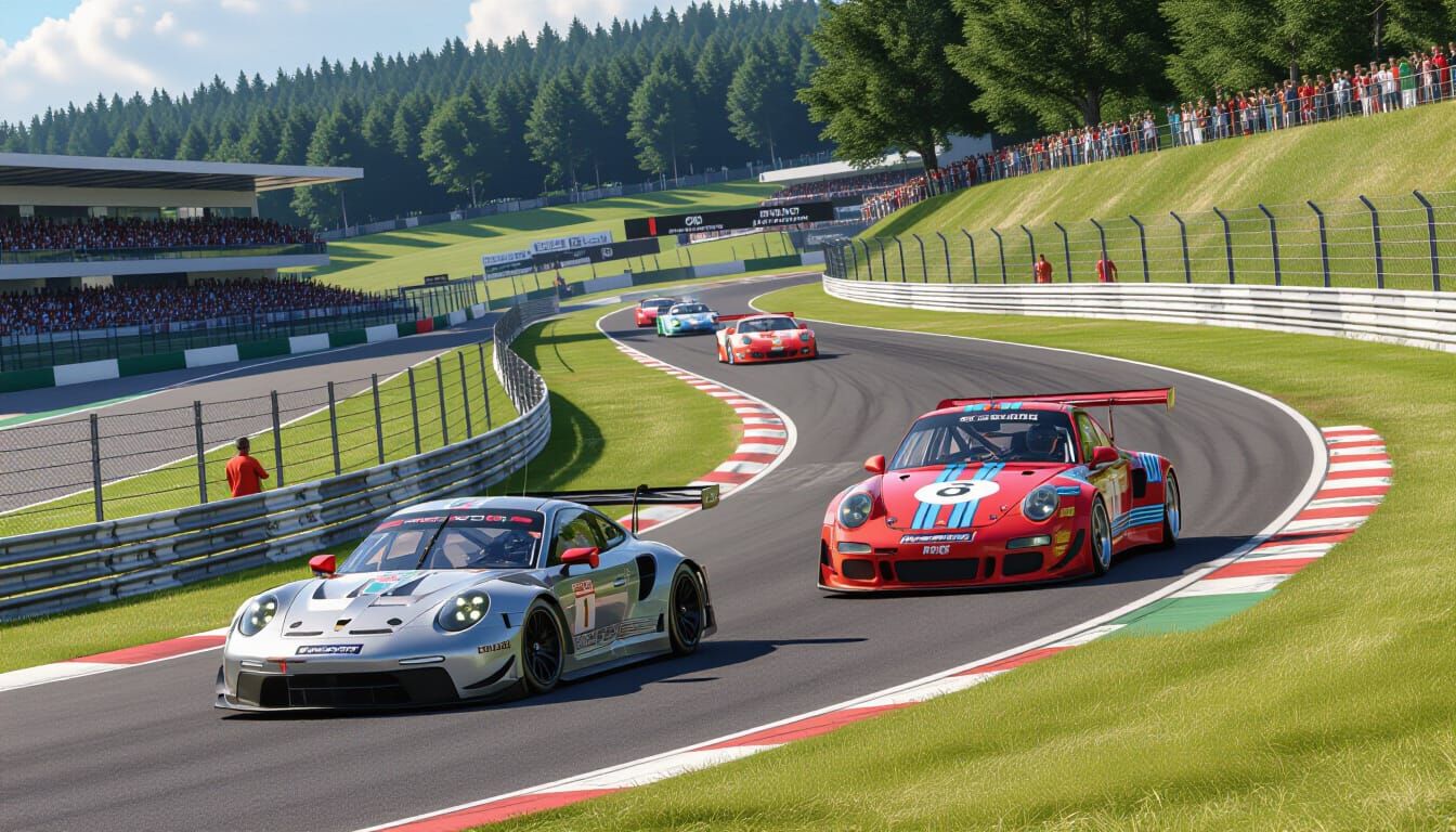 Porsche Race at Spa: Classic vs. Modern