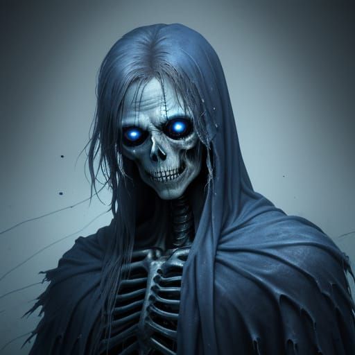 Ethereal Zombie Soul in Desolate Ruins