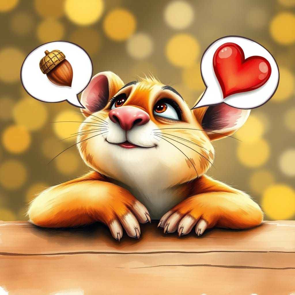 Surreal Scat Portrait in Hyper Realistic Watercolour Style