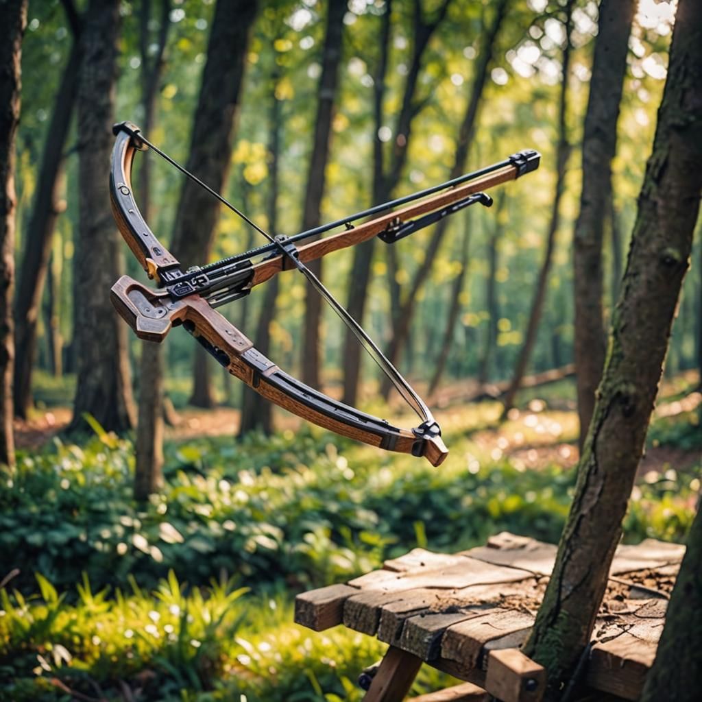 Wooden Crossbow: Professional Photography with Bokeh