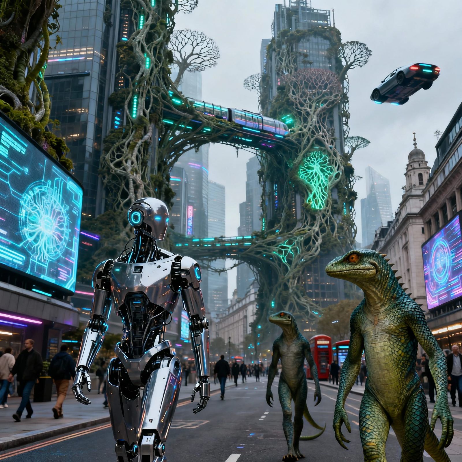 London 2100: Androids and Mycelium Networks