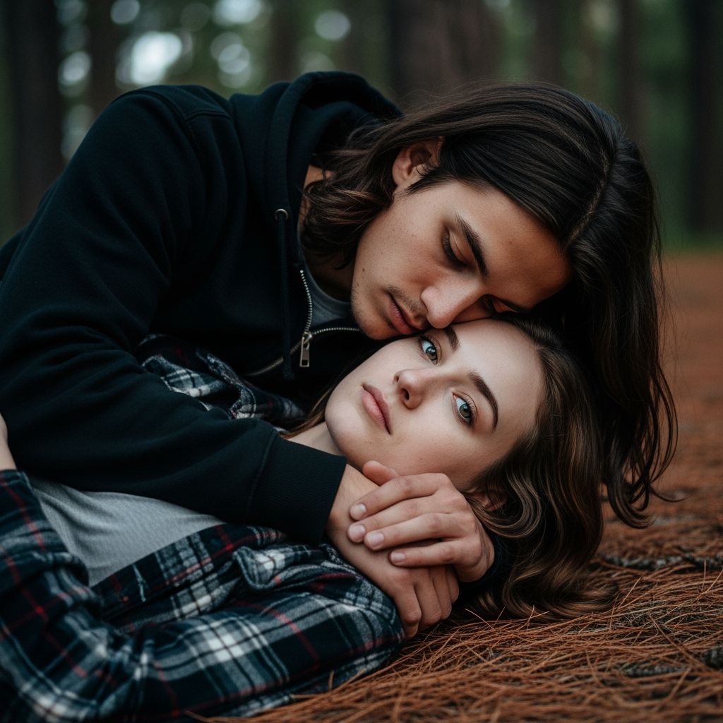 Cinematic Twilight Embrace in Photorealistic Style
