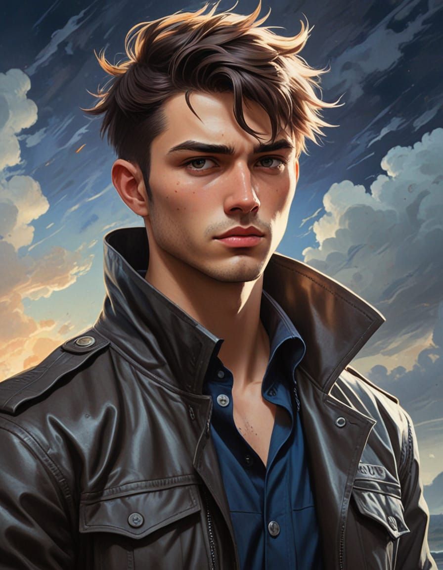 Surreal Anime Fantasy Figure in a Dreamy Oil Painting Style