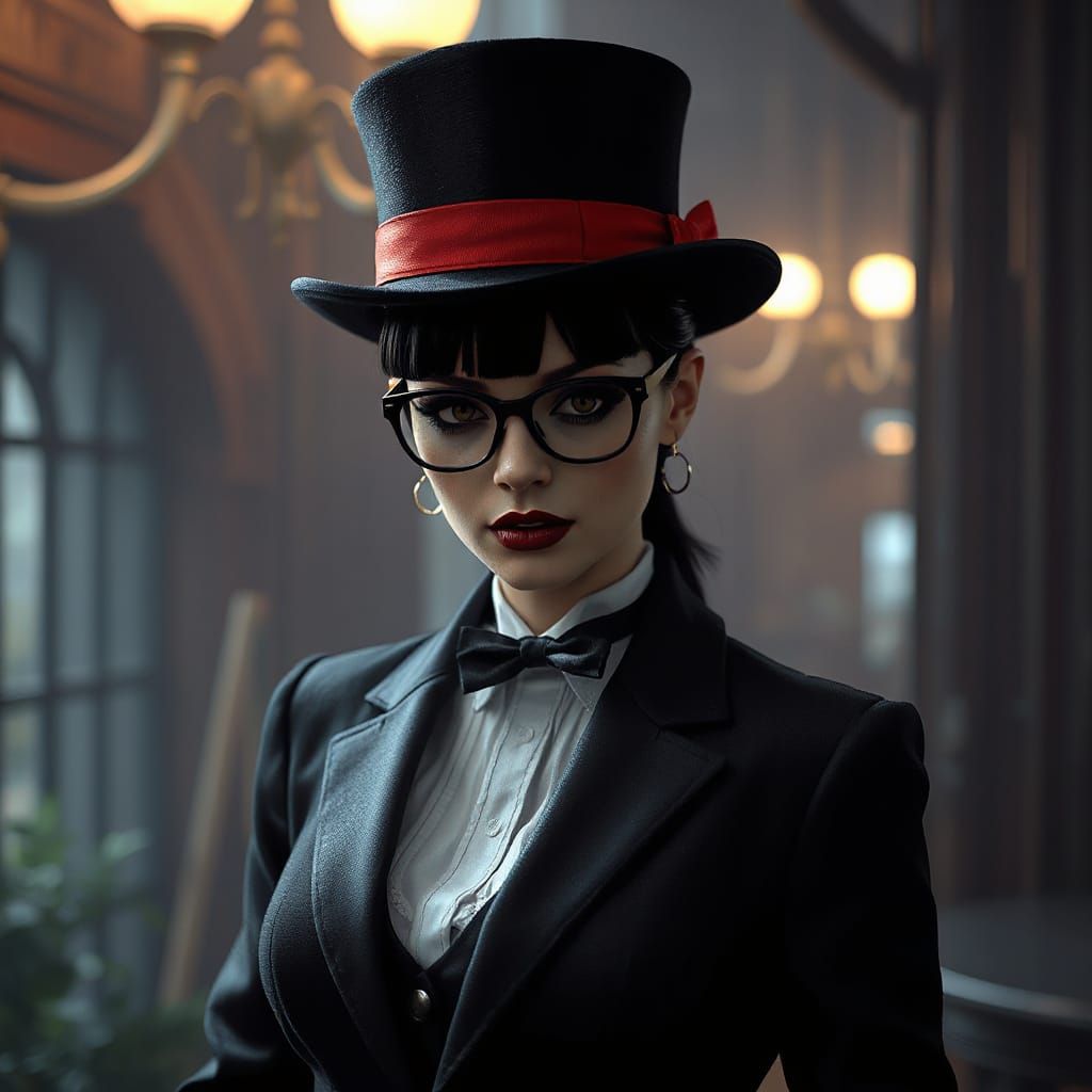 Photographic realistic unreal Engine 5 a vampirella wearing ...