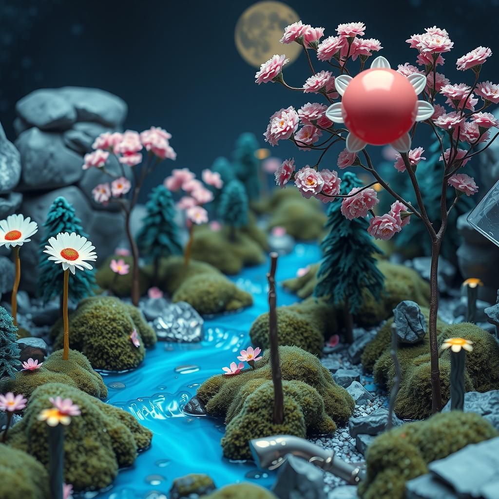 pastel colors, floral, unsettling, retro, vintage, glossy, s...