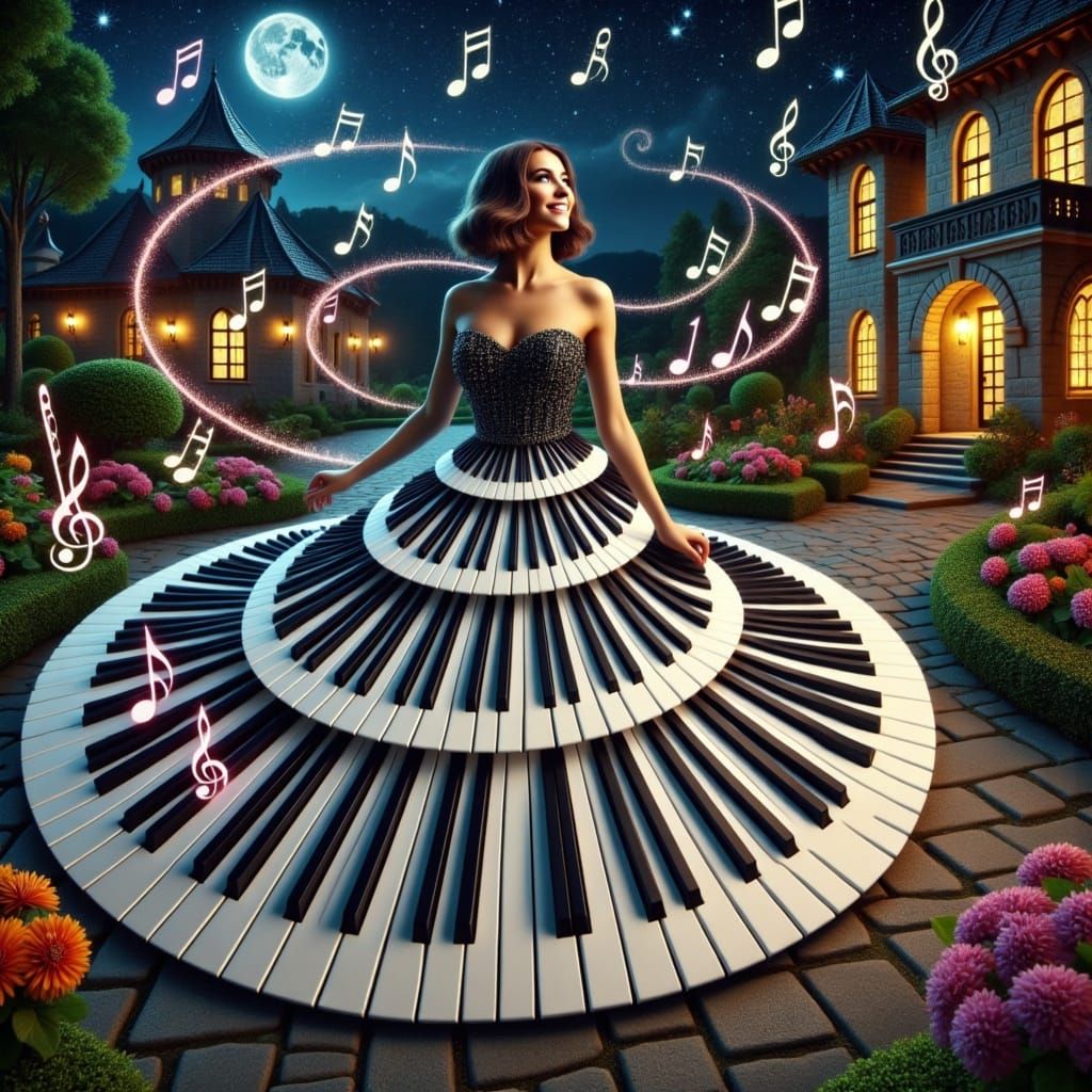 Ethereal Courtyard Concert in Celestial Style