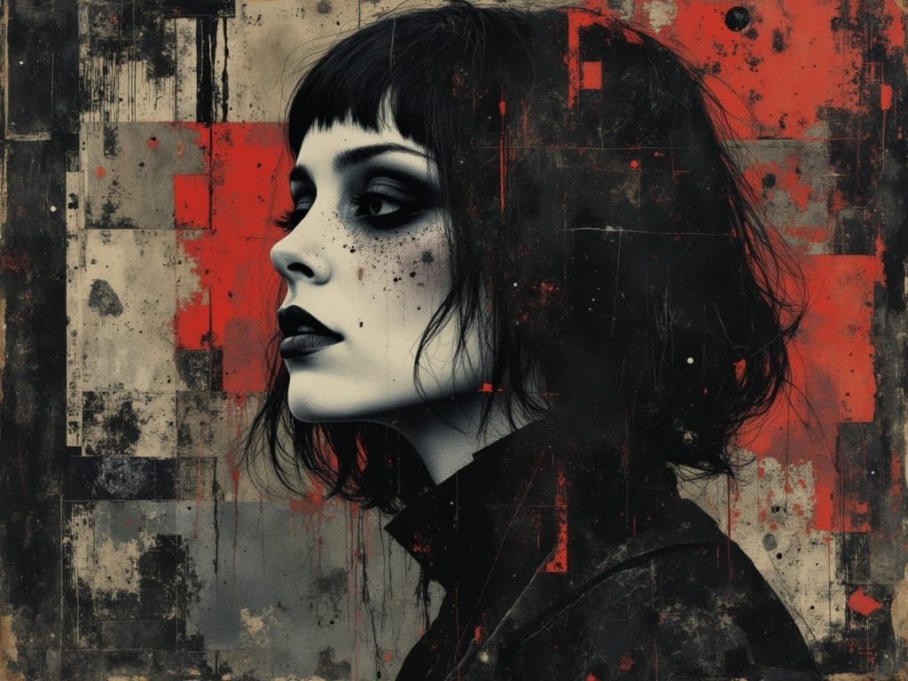 Gothic Figure of Chaos in Surreal Abstract Style