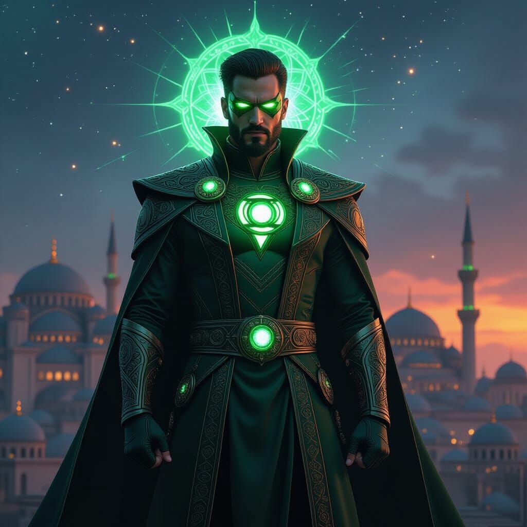 Green Lantern: Ottoman Celestial Guardian in Emerald