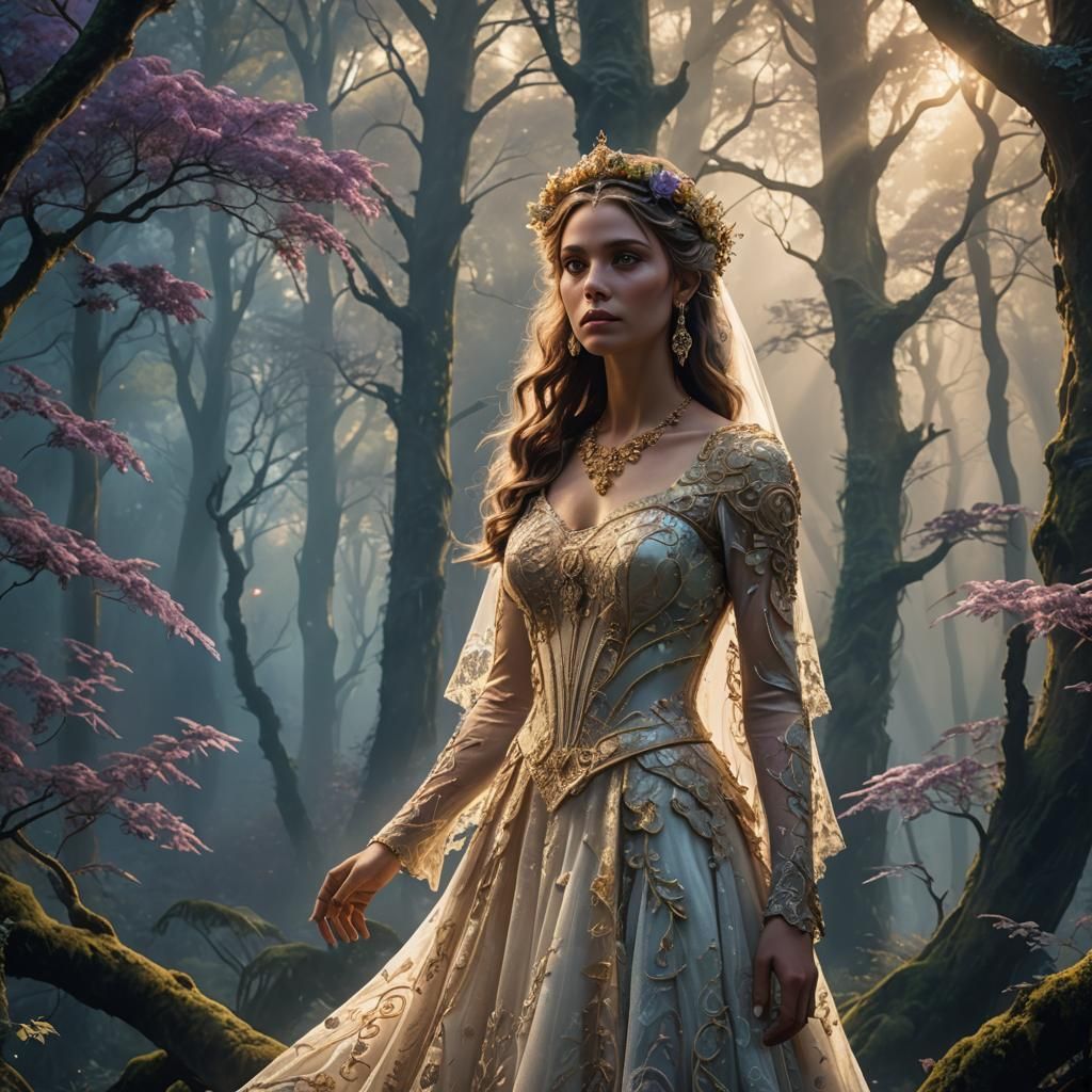 Mystical Forest Bride in Fantasy Concept Art