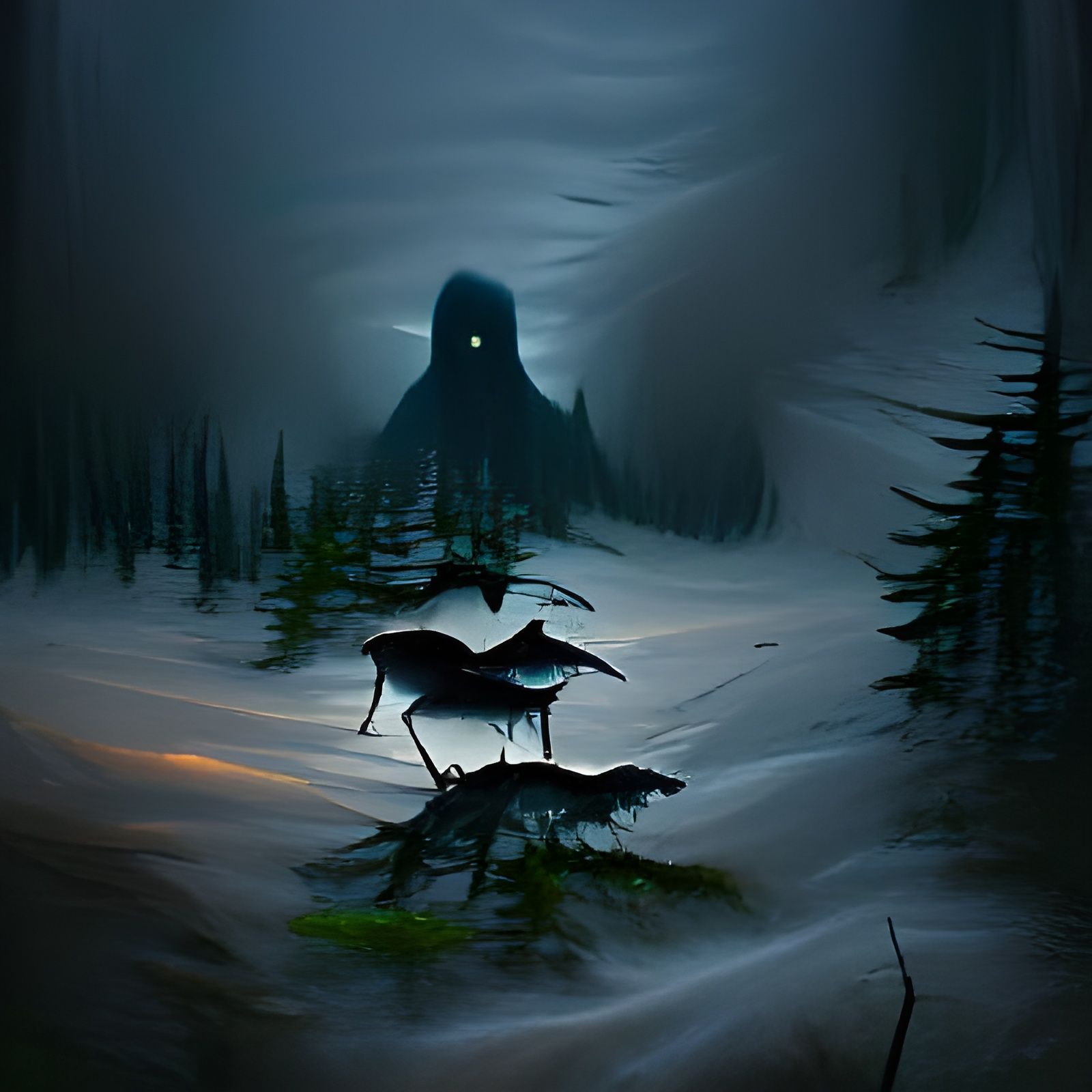 Sinister Whistlers in Dark Alaskan Forest