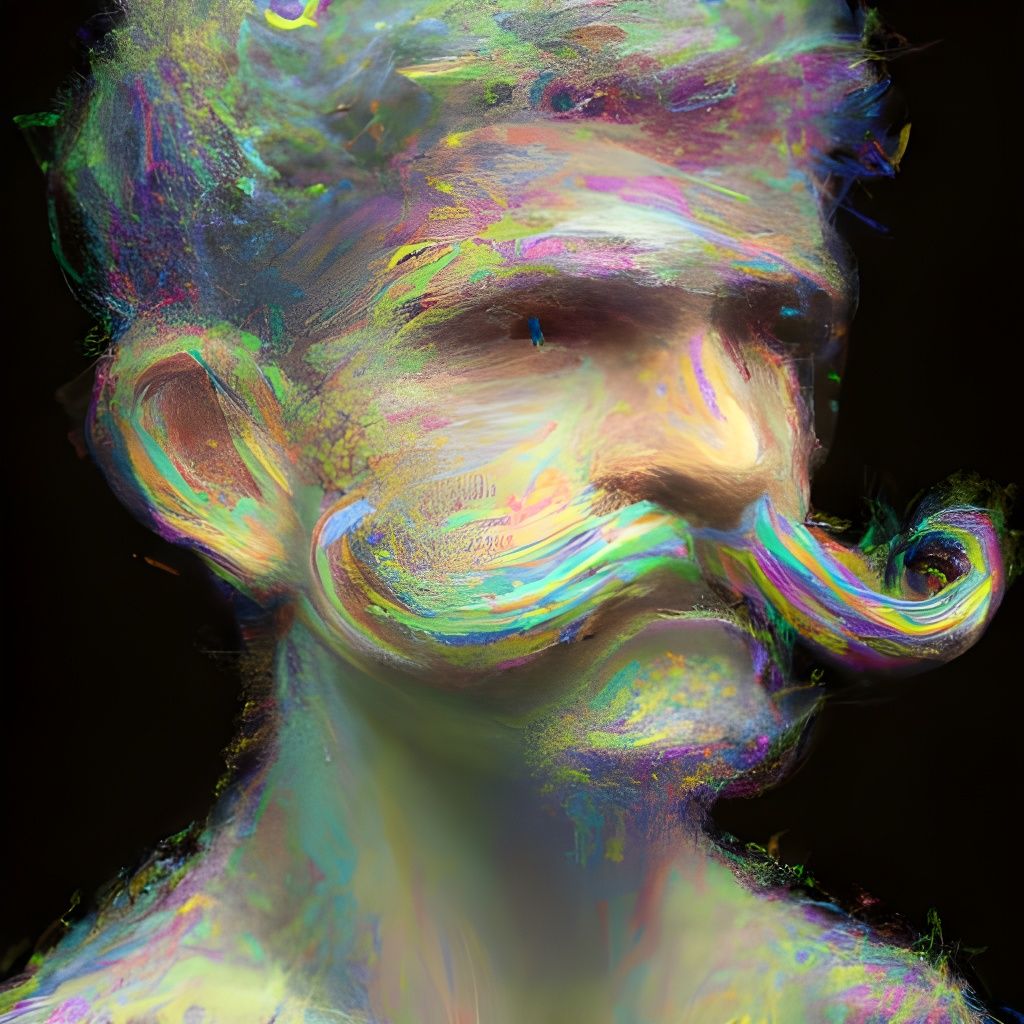 Rainbow mustache