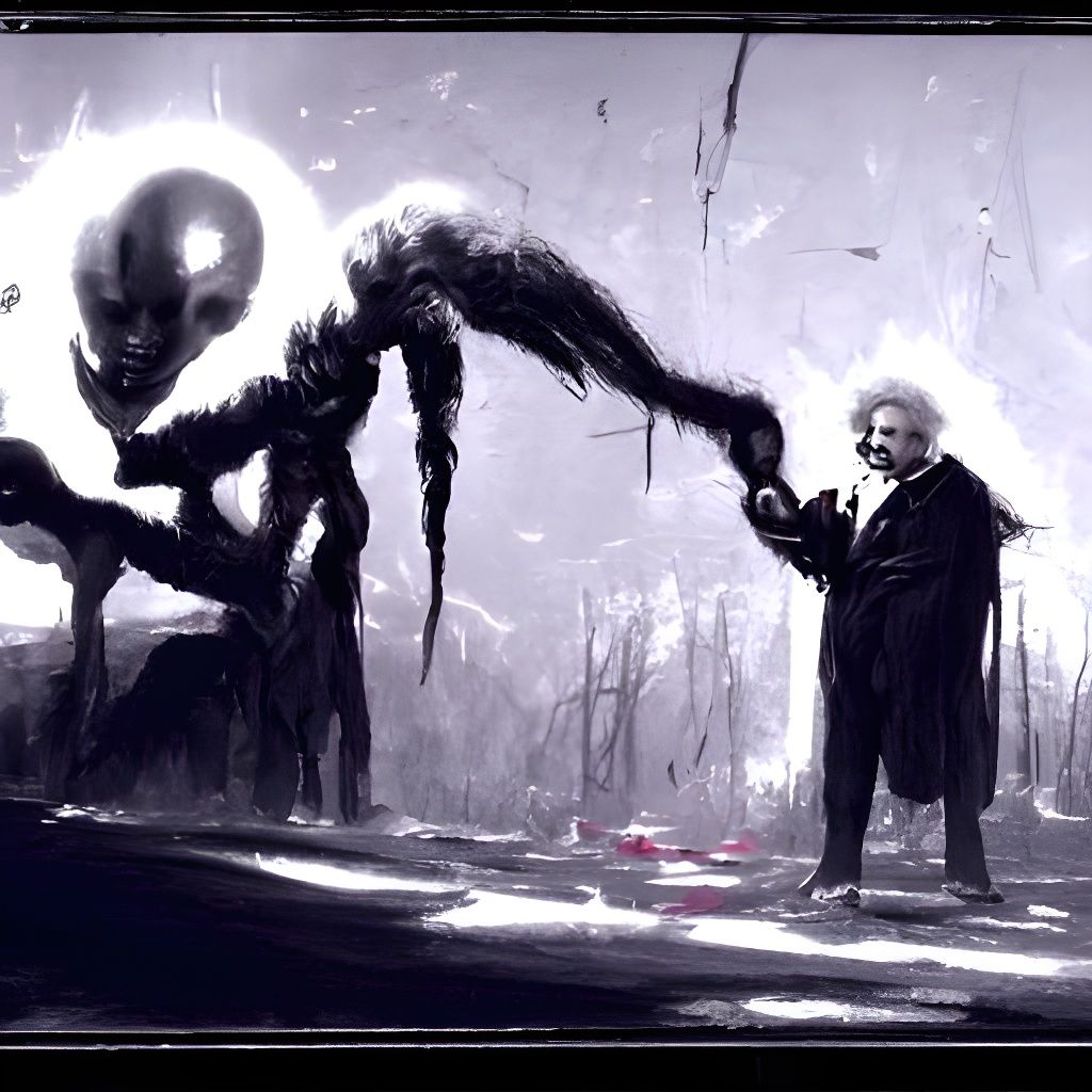 Einstein Teaches Aliens: Sinister Fantasy Art