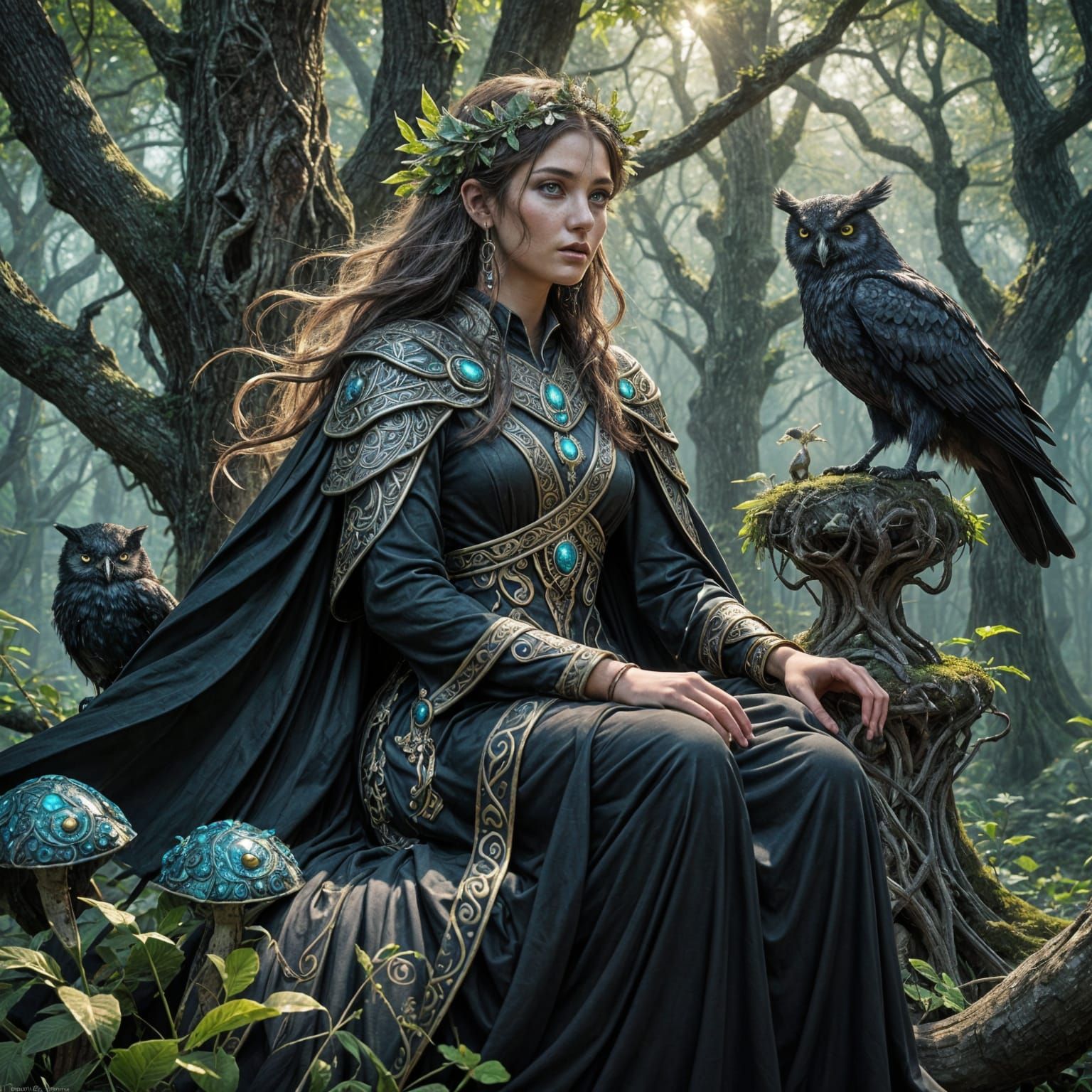 Majestic Goddess of Wisdom in Forgotten Grove