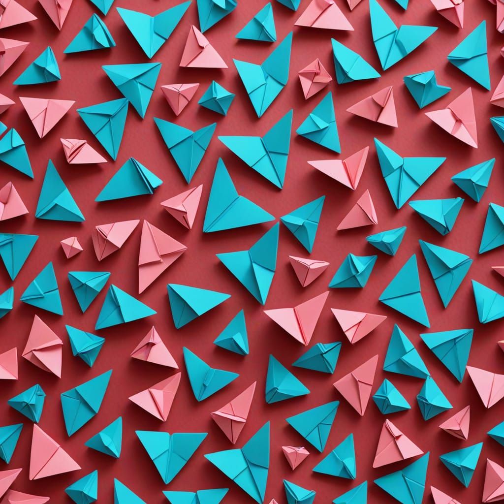 Origami Paper Art in Soft Focus