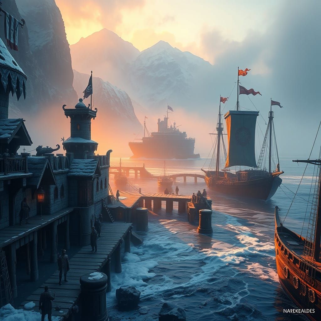 Mystical Dawn on Frostmoth Docks, Tamriel