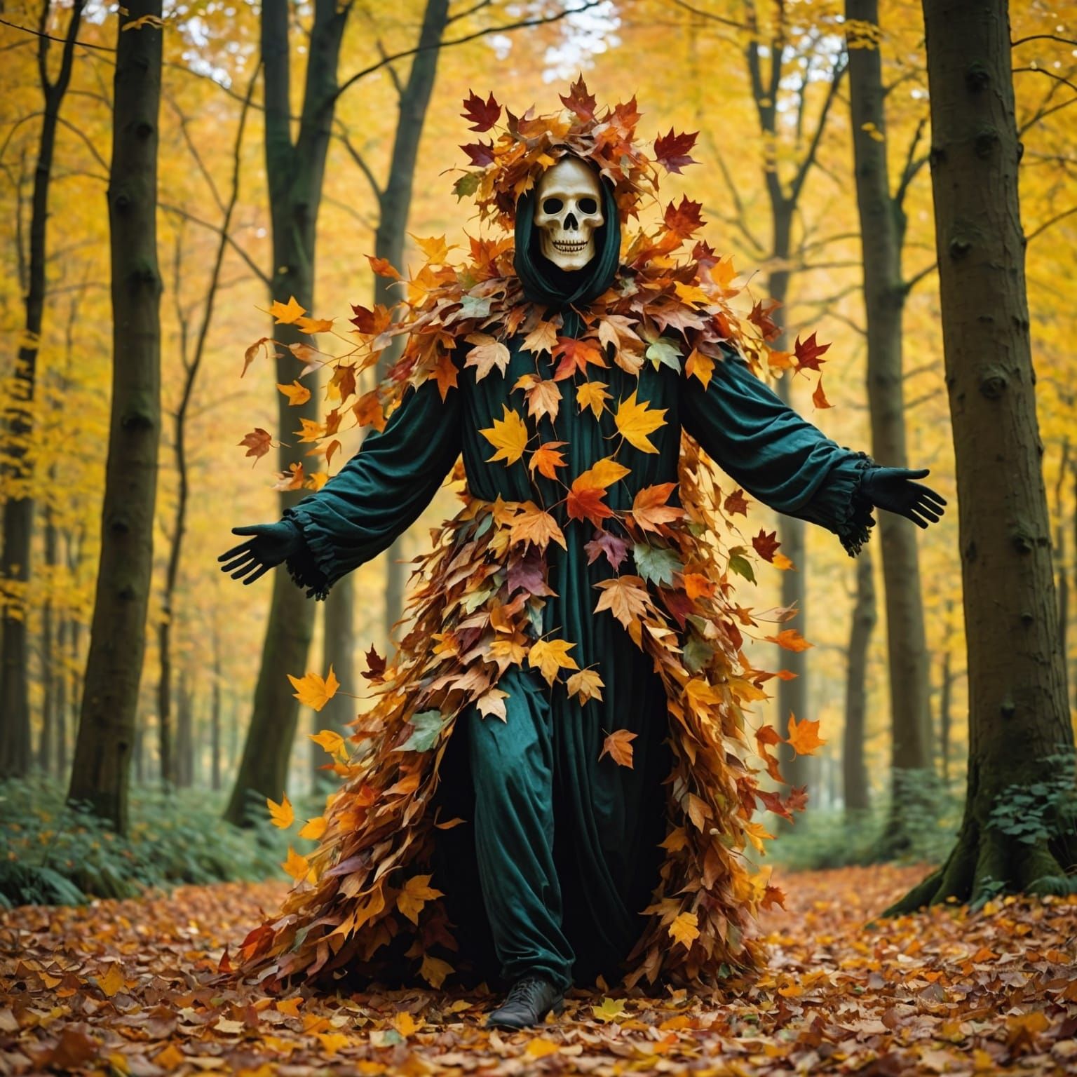 Autumn Spirit Dances in the Forest