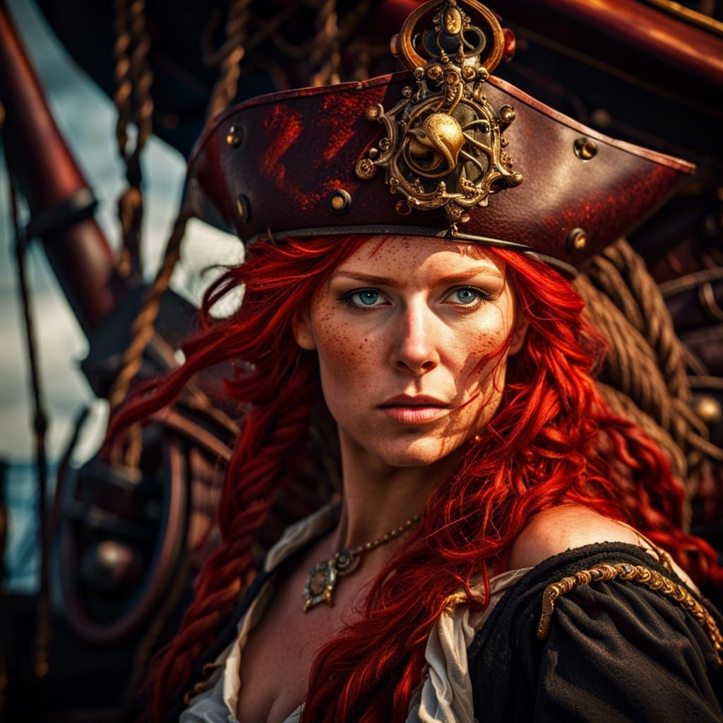 Pirate Queen Commands Her Ship