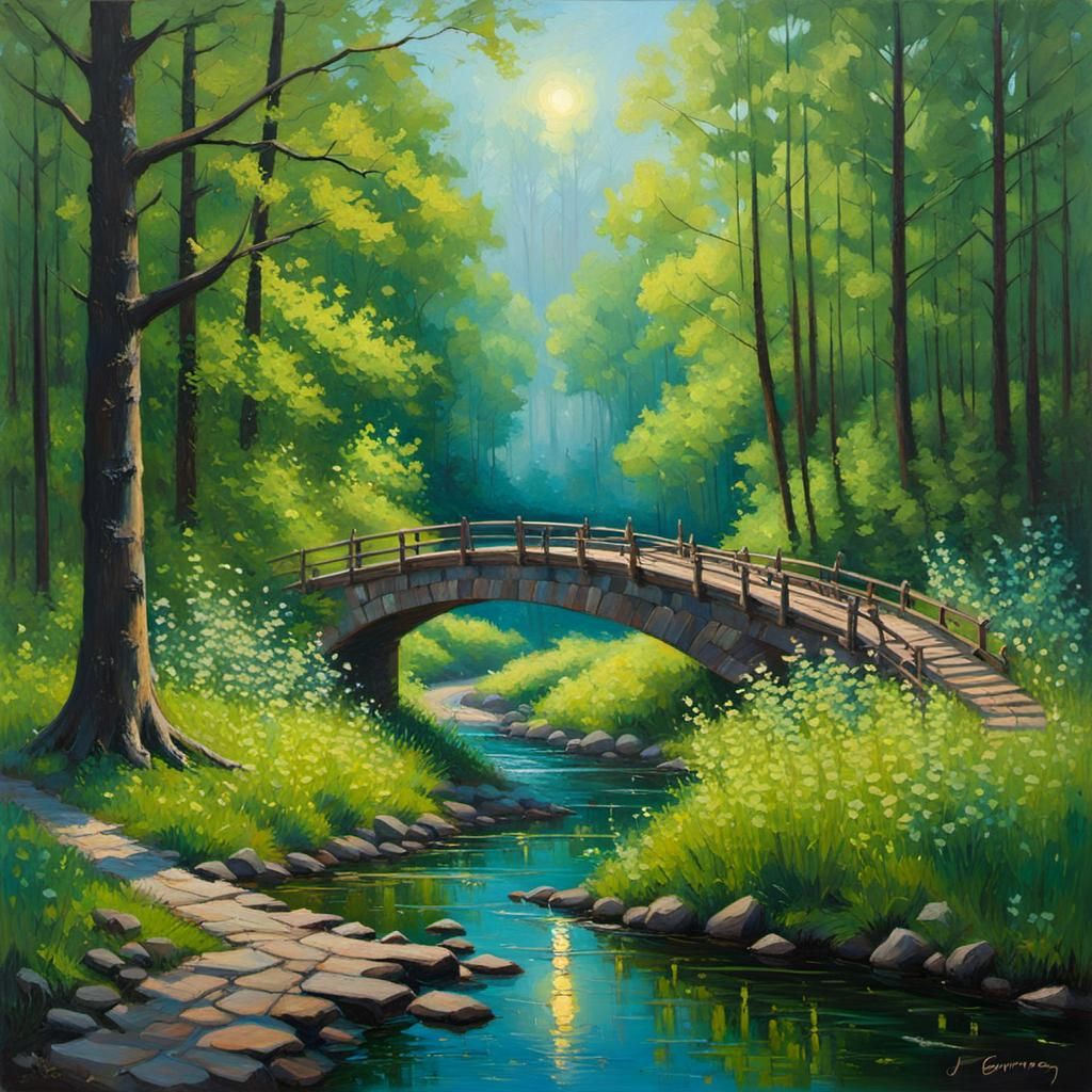 Bridge in the forest