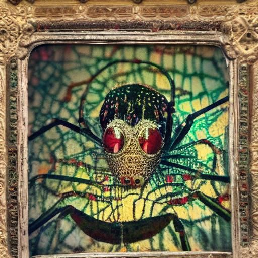 Spider Hybrid Emerges into Klimt Living Room