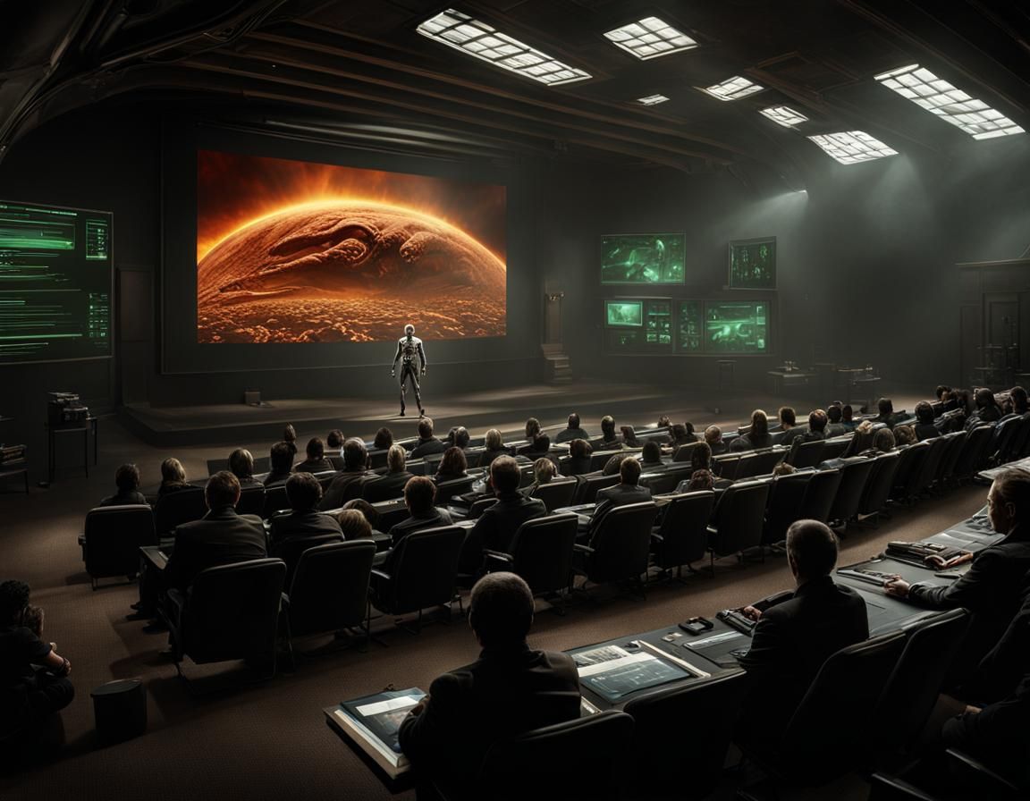 Alien Professor's Lecture: A Digital Matte Painting