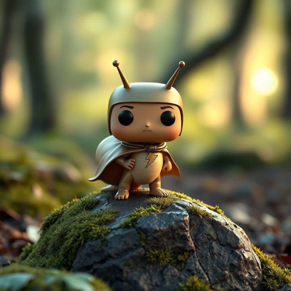 Superhero Snail Funko Pop in 3D Anime Style