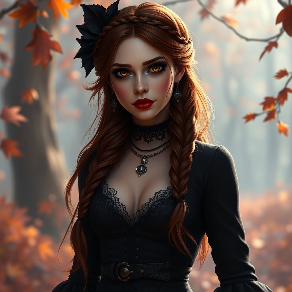 Lindsay Lohan as a Gothic Disney Witch