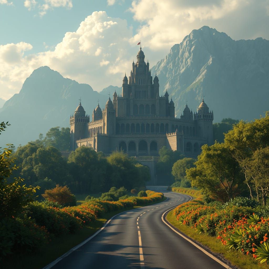 Mysterious Ancient Fortress Hidden Behind Lush Forest