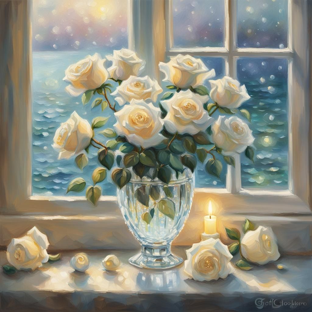 Surreal Seaside Vase in Ethereal Fantasy Art