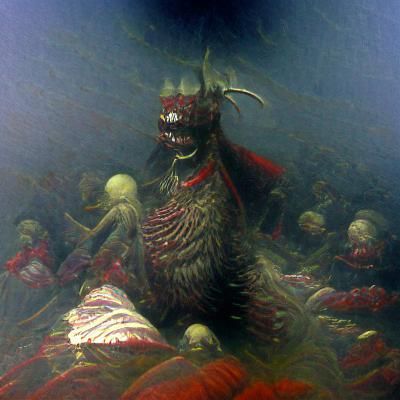 Terrifying Sukuna in Horror Style