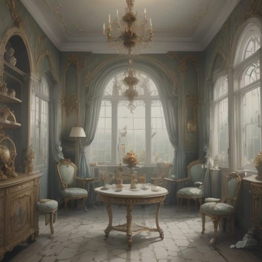 Vintage and Modern Dolls in a Nostalgic Dollhouse