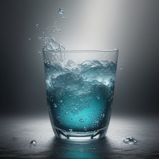 Ethereal Water Droplet in Hyperrealistic Sculpture Photograp...