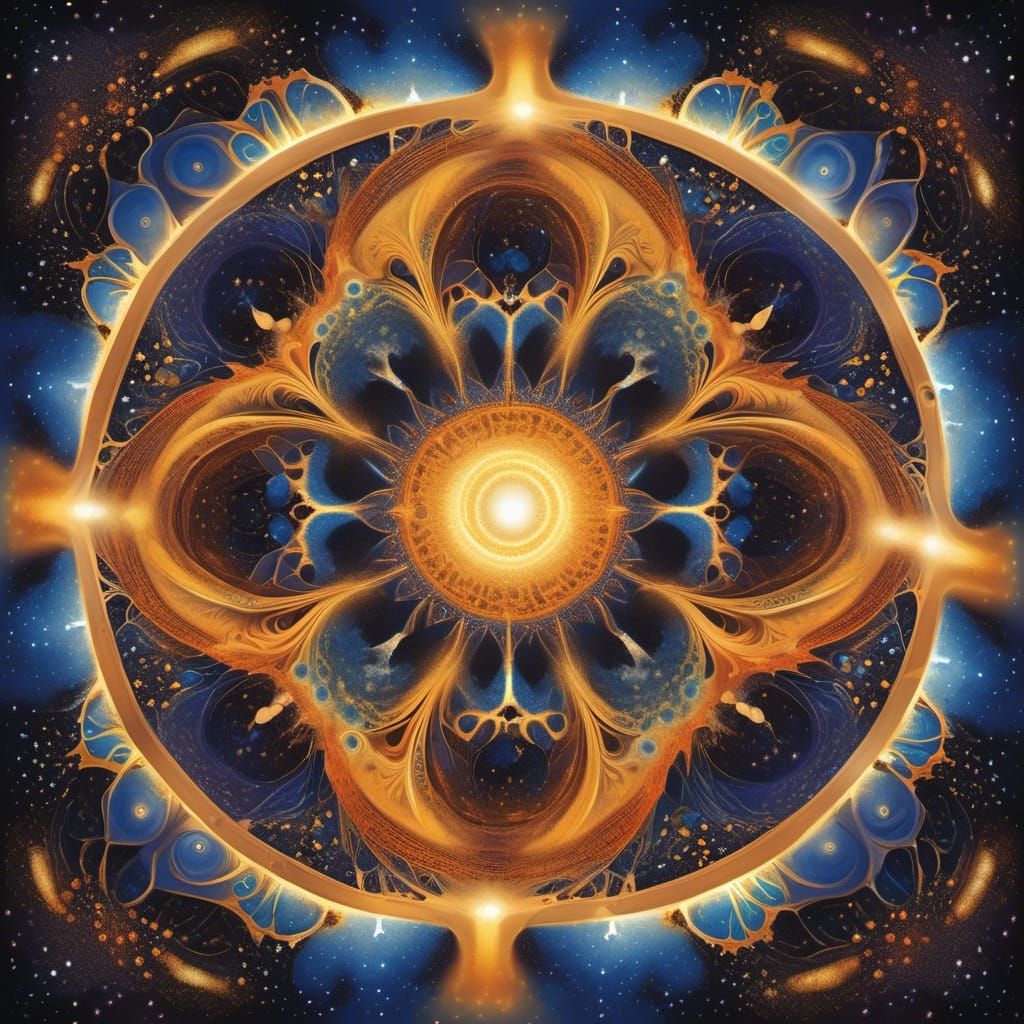 Cosmic Explosion: Swirling Vortex of Light and Energy