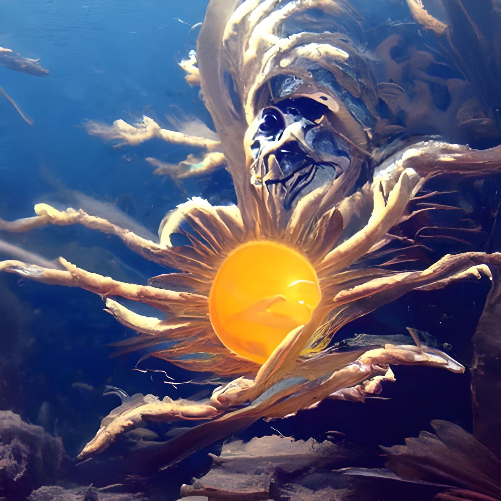 James Gurney Style Oil Painting: The Sun's Life