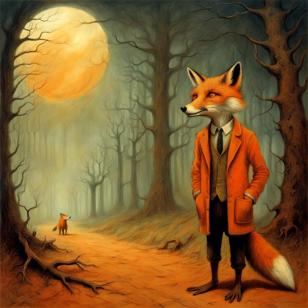 Fantastic Mr. Fox in Beksinski Style
