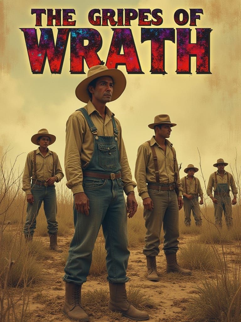 Depression Era Workers in Retro-Futuristic Style