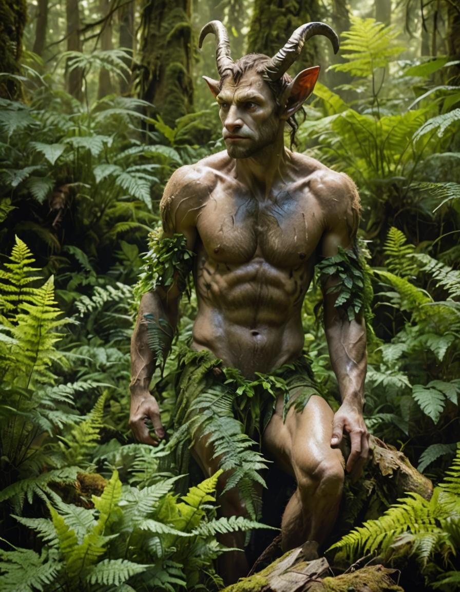 A shy faun poses in a Pacific Northwest Forest